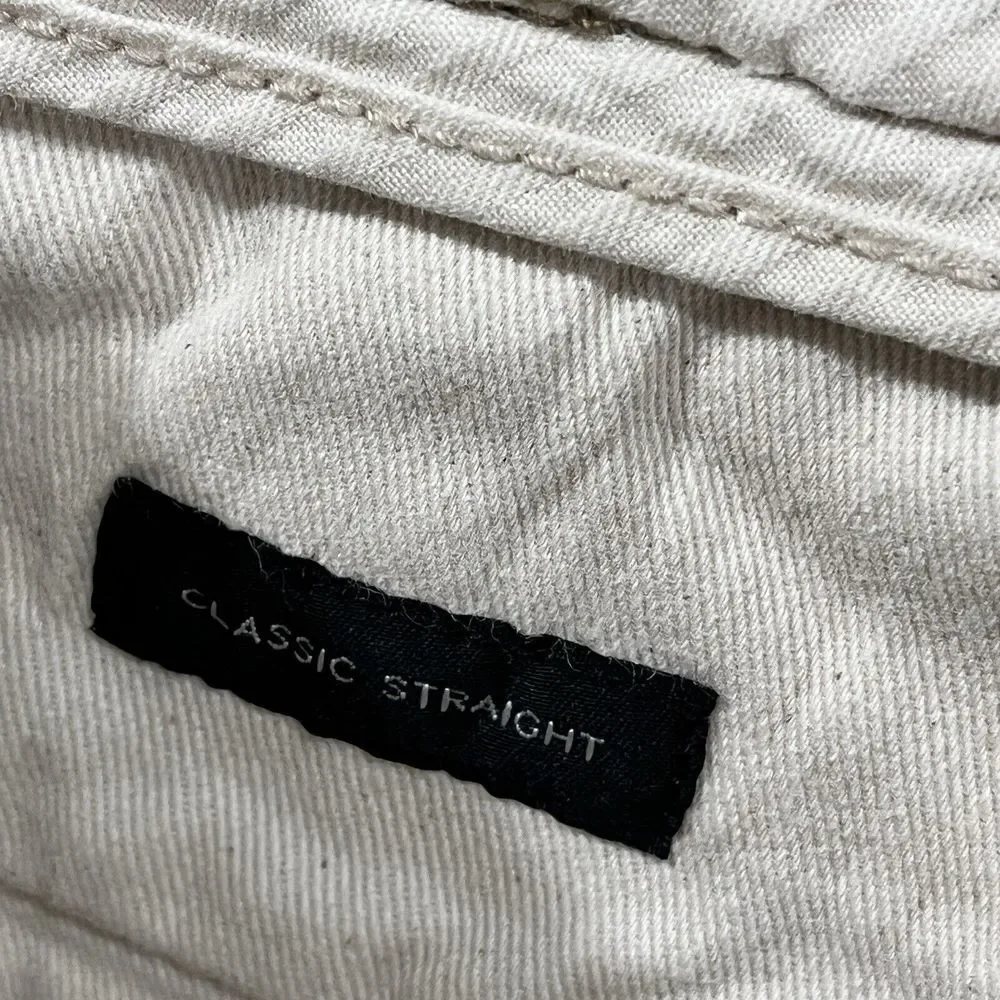 J Crew Pants Mens 34x29.5* Tan Classic Fit Chinos‎ Preppy Casual 100% Cotton